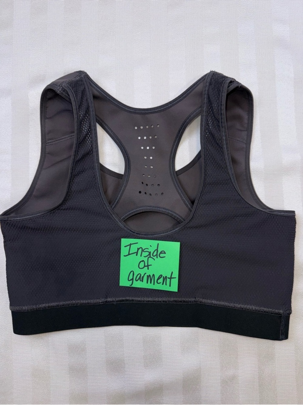 Fabletics Elsie High Impact Sports Bra in Mid-Grey/Phantom Size: Medium - Picture 6 of 9